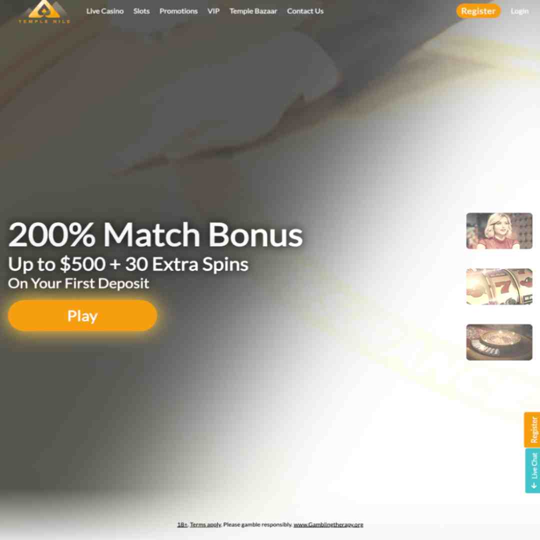 temple nile casino bonus