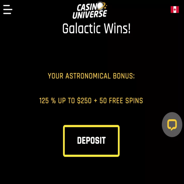 casino universe bonus