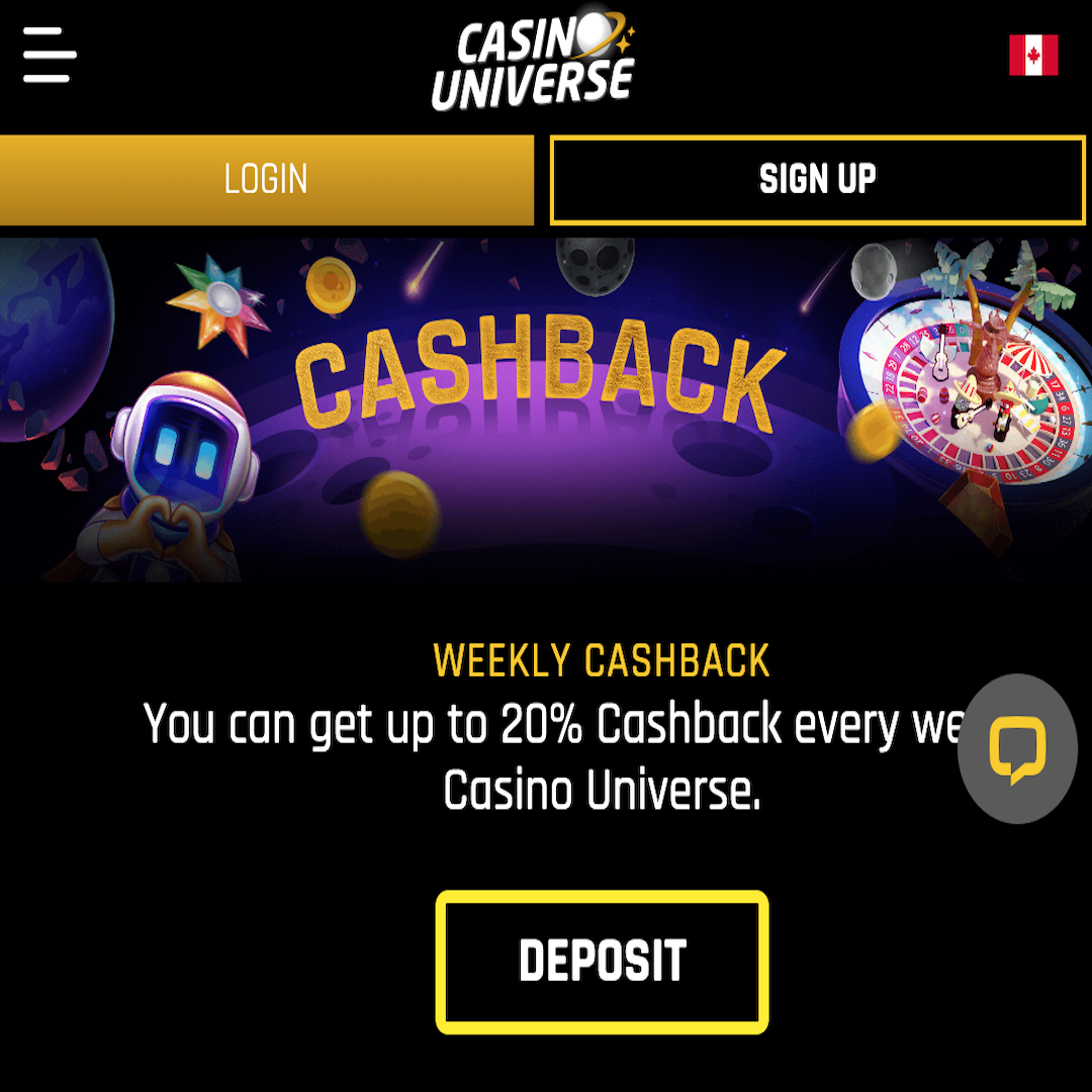 casino universe promotions