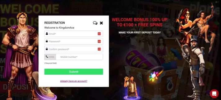 kingdomace casino login