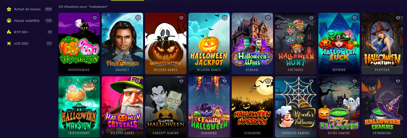 Casinoin machines à sous Halloween