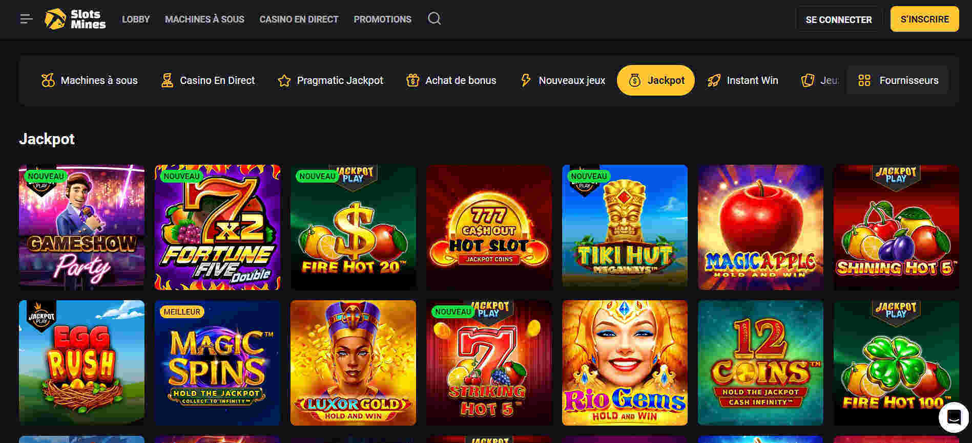 Slots Mines casino jackpot