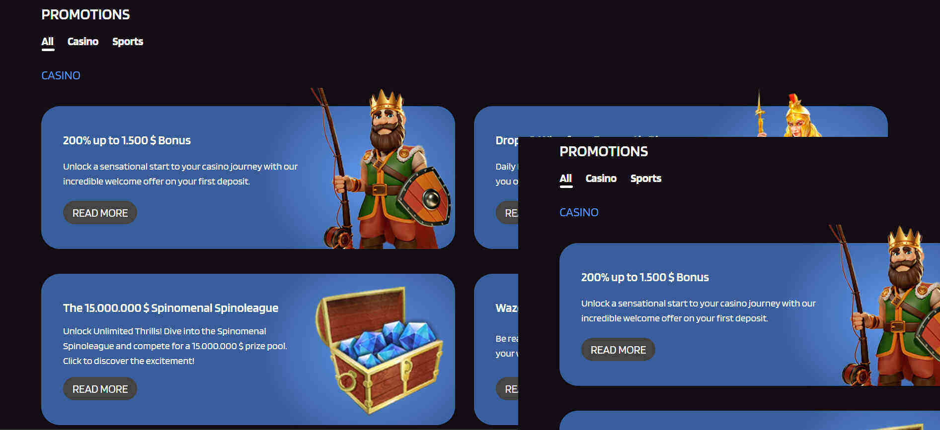 Trivelabet Casino promotions