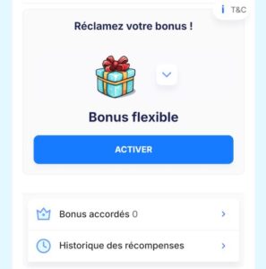 Reclamer le bonus