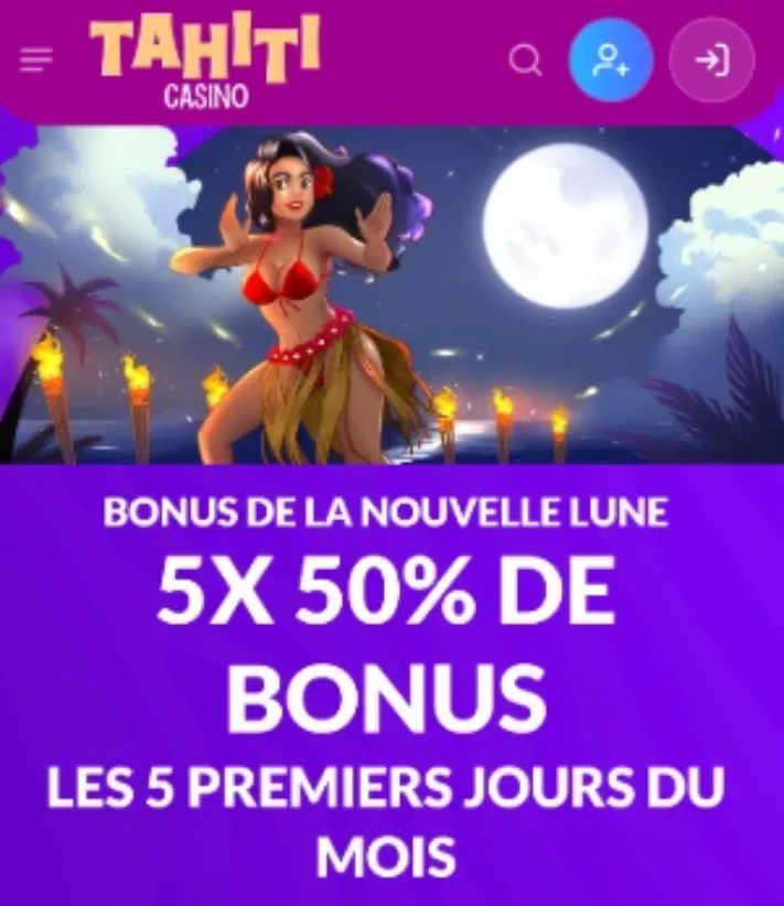 Tahiti casino bonus