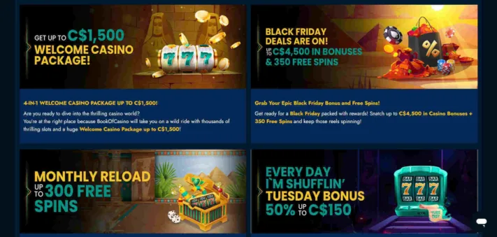 Book of Casino promotions