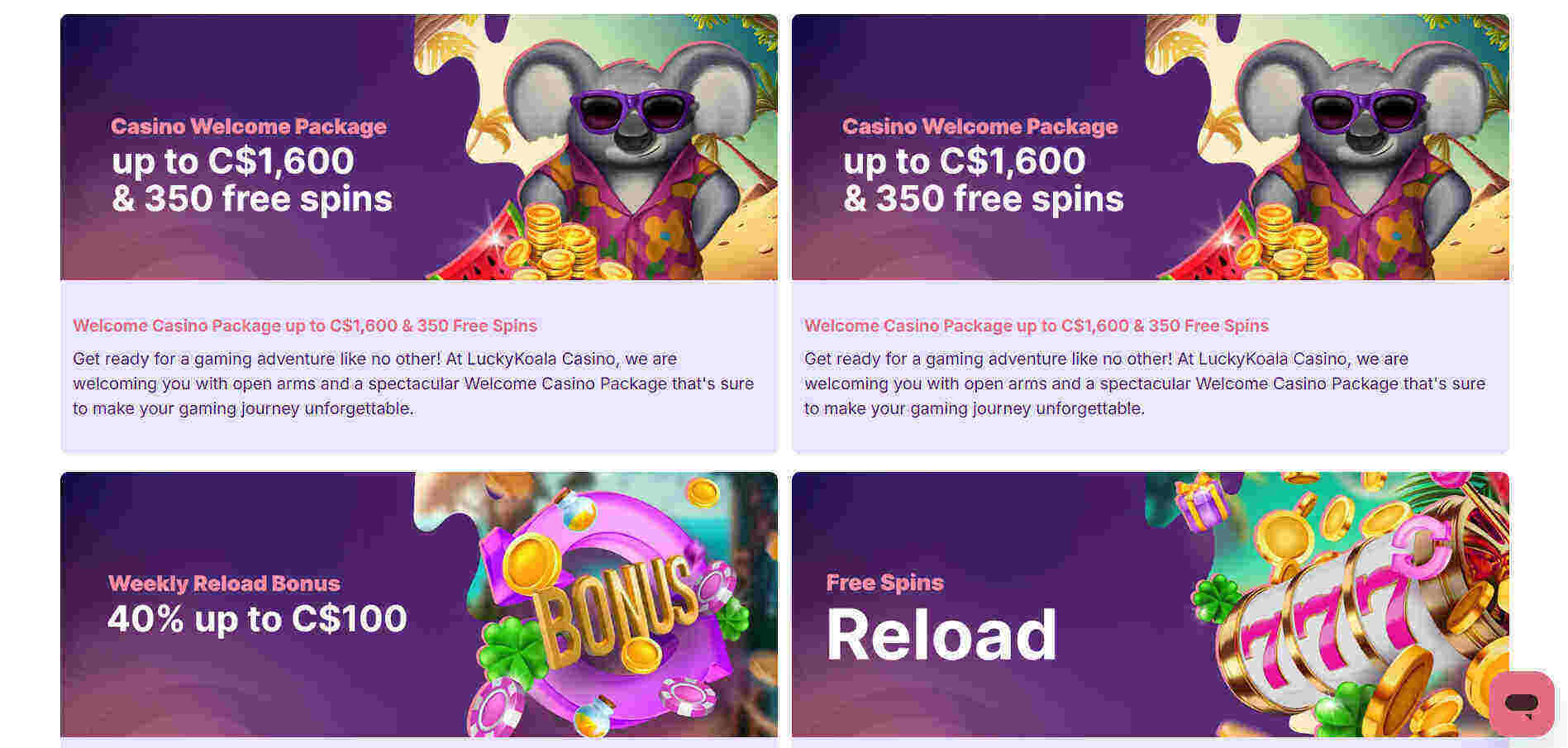 LuckyKoala Casino promotions