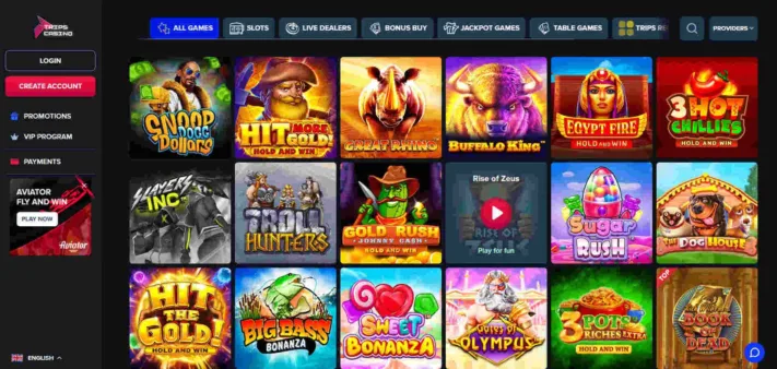 Trips Casino all games