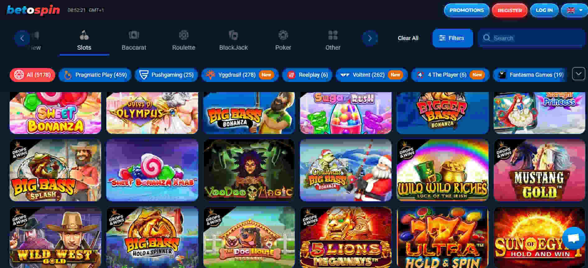 BetOspin slot casino games