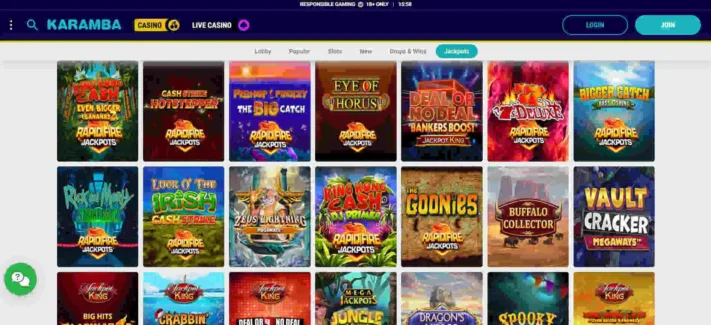 Karamba Casino jackpots