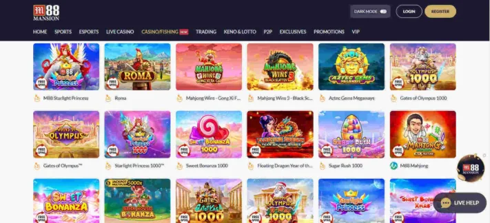 M88 Casino slot games